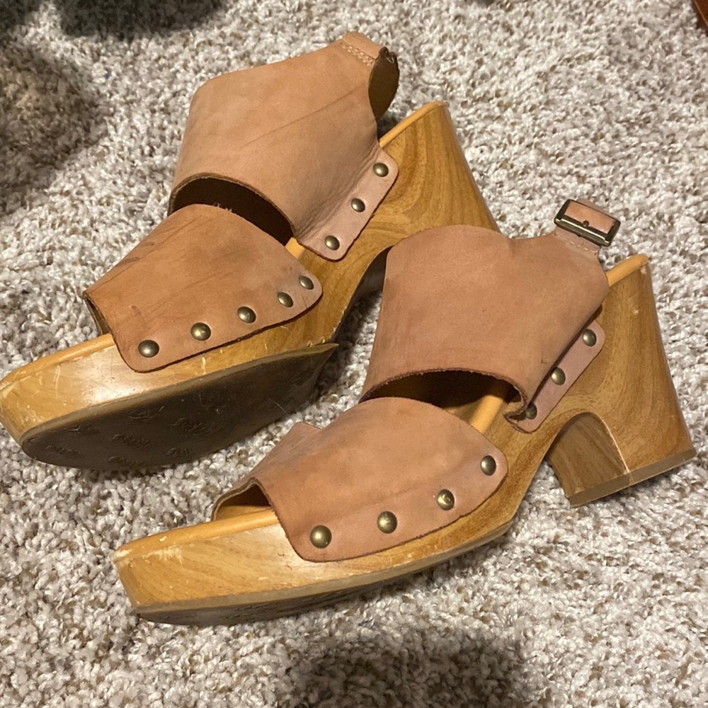 {Kork Ease} Wedge Sandals Leather.